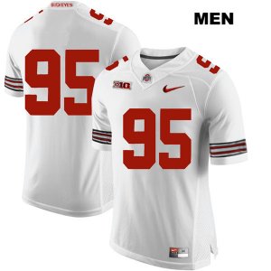 Men's NCAA Ohio State Buckeyes Blake Haubeil #95 College Stitched No Name Authentic Nike White Football Jersey QP20S60XB